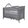 REISEBETT Noemi 2 Ebenen dunkelgrau Wickelauflage, Spielbogen, Tragetasche, Räder - Grau, Kunststoff (69/127cm) - Lorelli