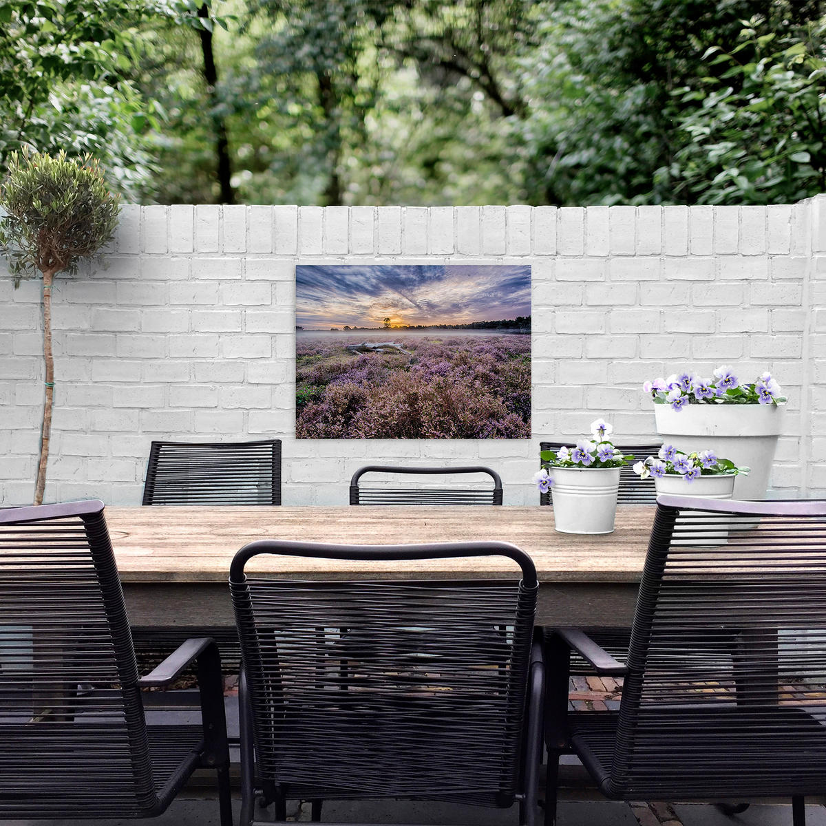 LEINWANDBILD Lavendelfeld - 50x70cm - Lila, Textil (70/50cm) - Art for the Home
