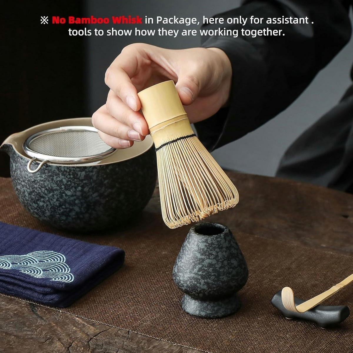 MATCHA-SCHALE Set Rocky-Schwarz/Grau 510 ml - Multicolor, Keramik (14.5/10.4/14.5cm)