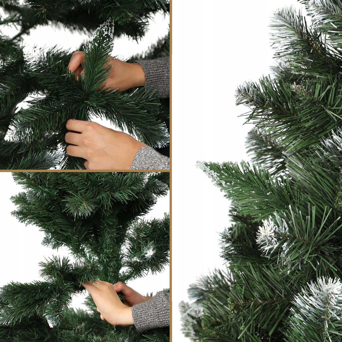 KADAX Künstlicher Weihnachtsbaum Diamanttanne 220 cm dick - Grün, Kunststoff (220cm) - KADAX