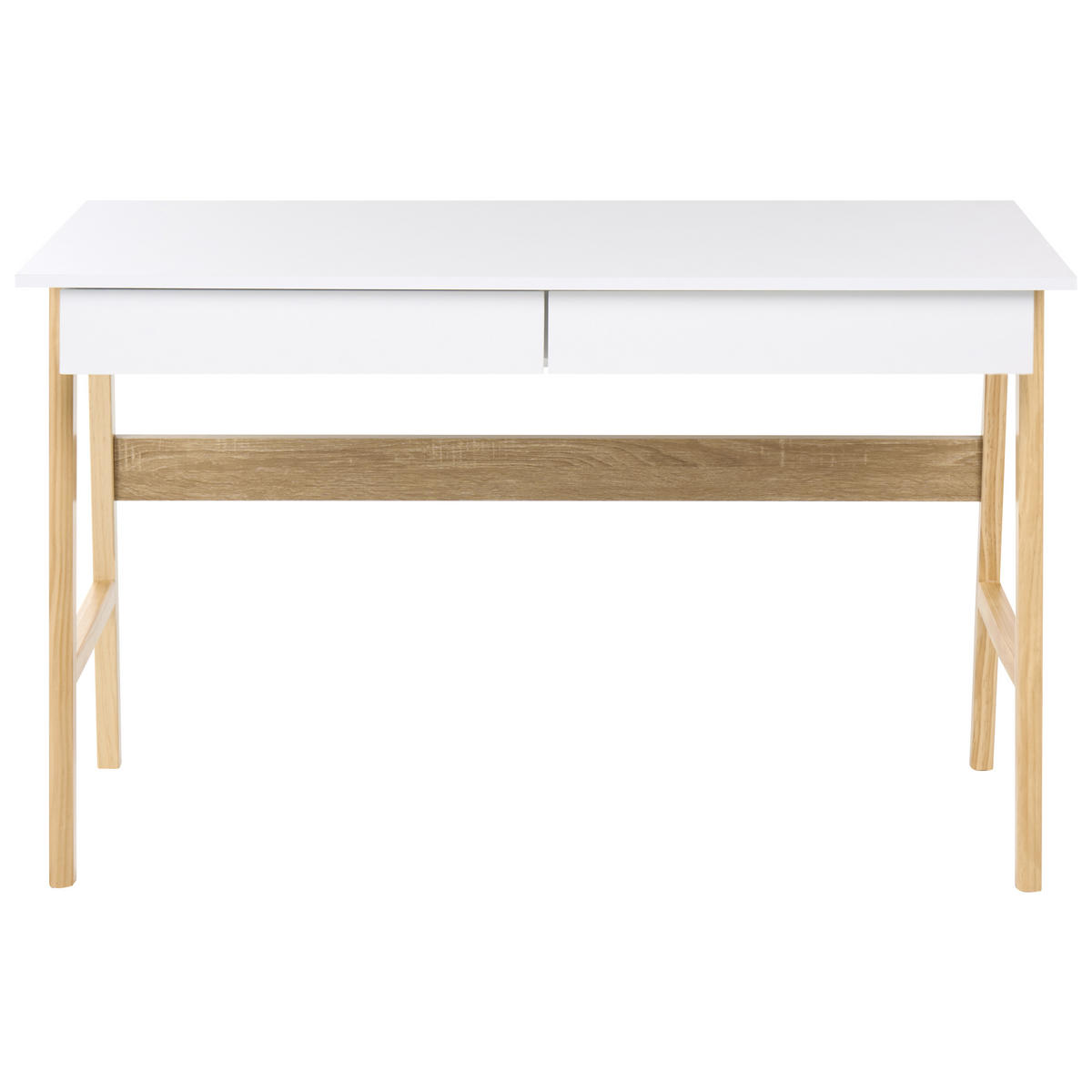 BIROU maro deschis/alb 120/60 cm Theslay - maro deschis, compozit lemnos (60/120/75cm) - Beliani