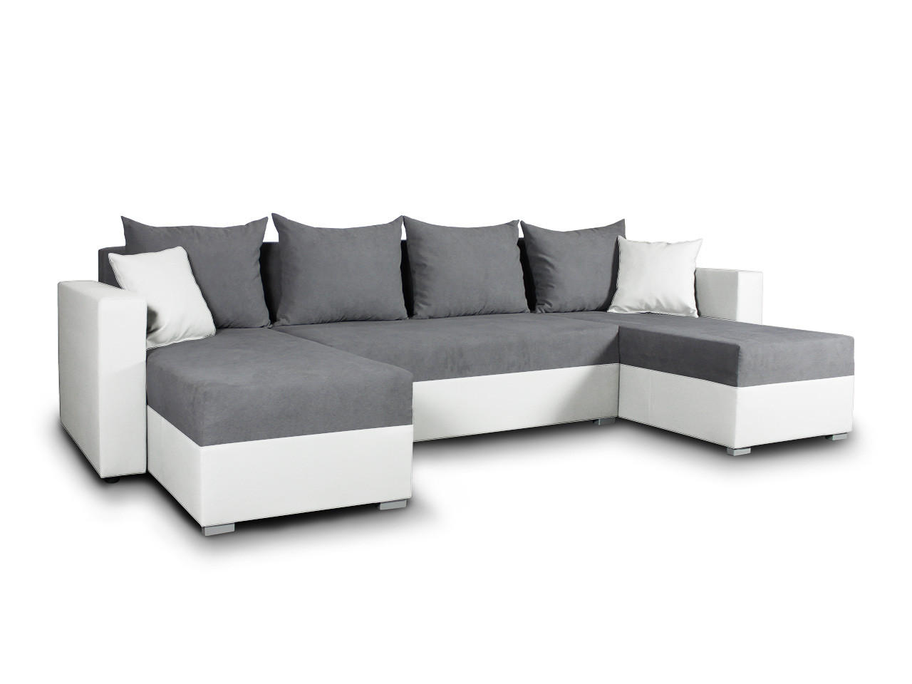 WOHNLANDSCHAFT Beno - Weiß, Holz/Textil (298/80/142cm) - Sofnet