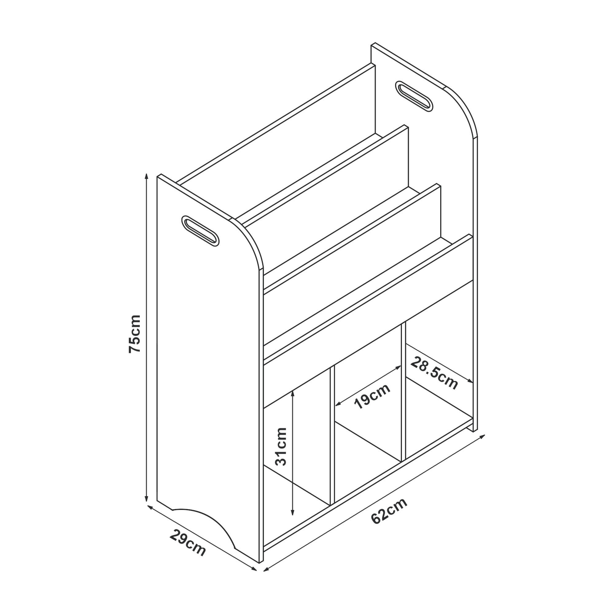 Thumbnail - [en.casa] Kinderregal, Weiß, Lila, Rosa, Holzwerkstoff, Märchen/ Fantasie, 62x75x29 cm, Kinder- & Jugendzimmer, Kindermö...