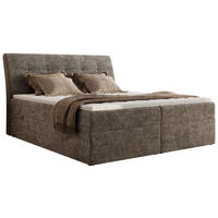 BOXBETT DAGOS 140/200 - Braun Schenille grob gewebt - H3 - Topper T25 - Braun, Textil (140/200cm) - MKS