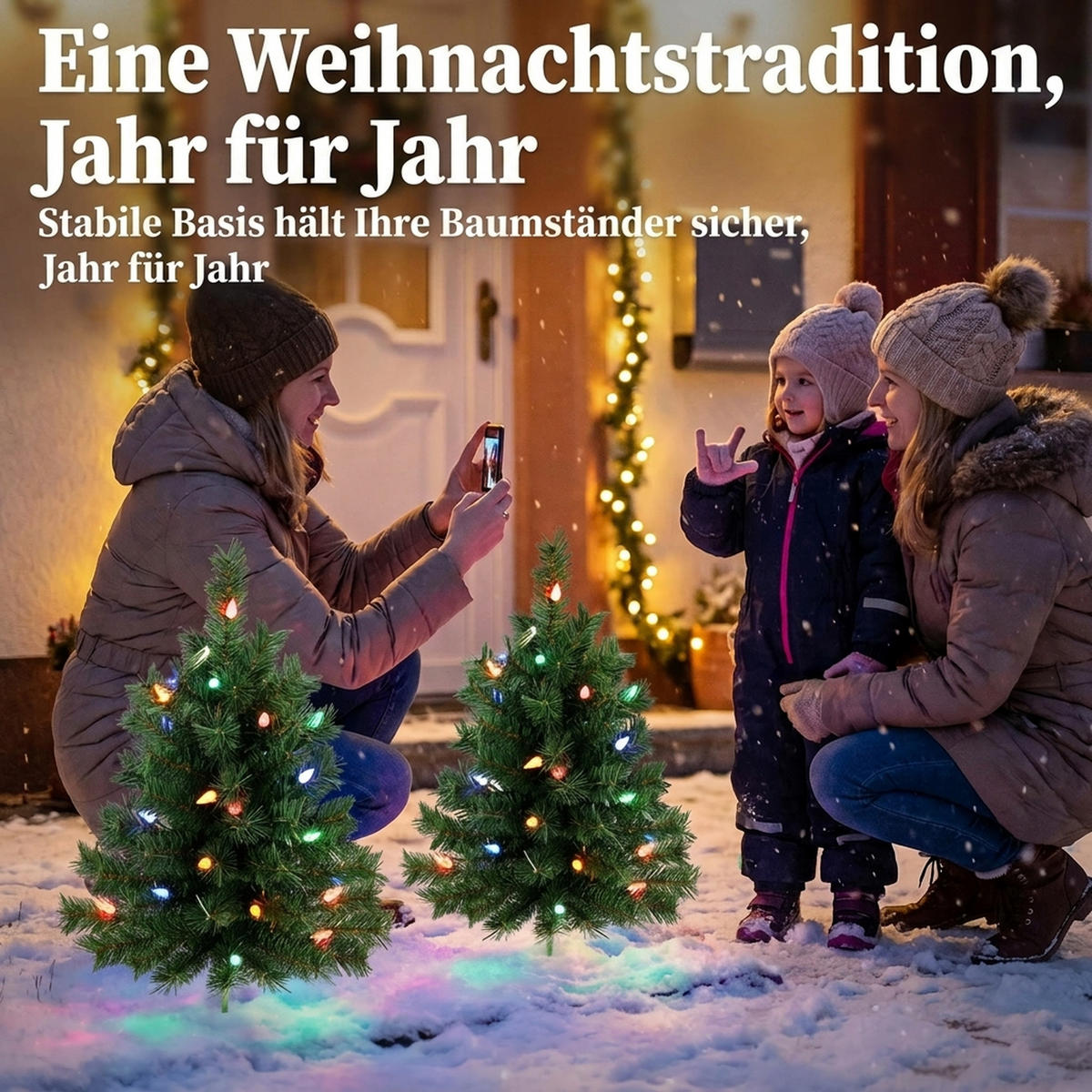 WEIHNACHTSBAUM 2er Set PVC Metall Grün - Grün, Kunststoff (60cm) - HOMCOM