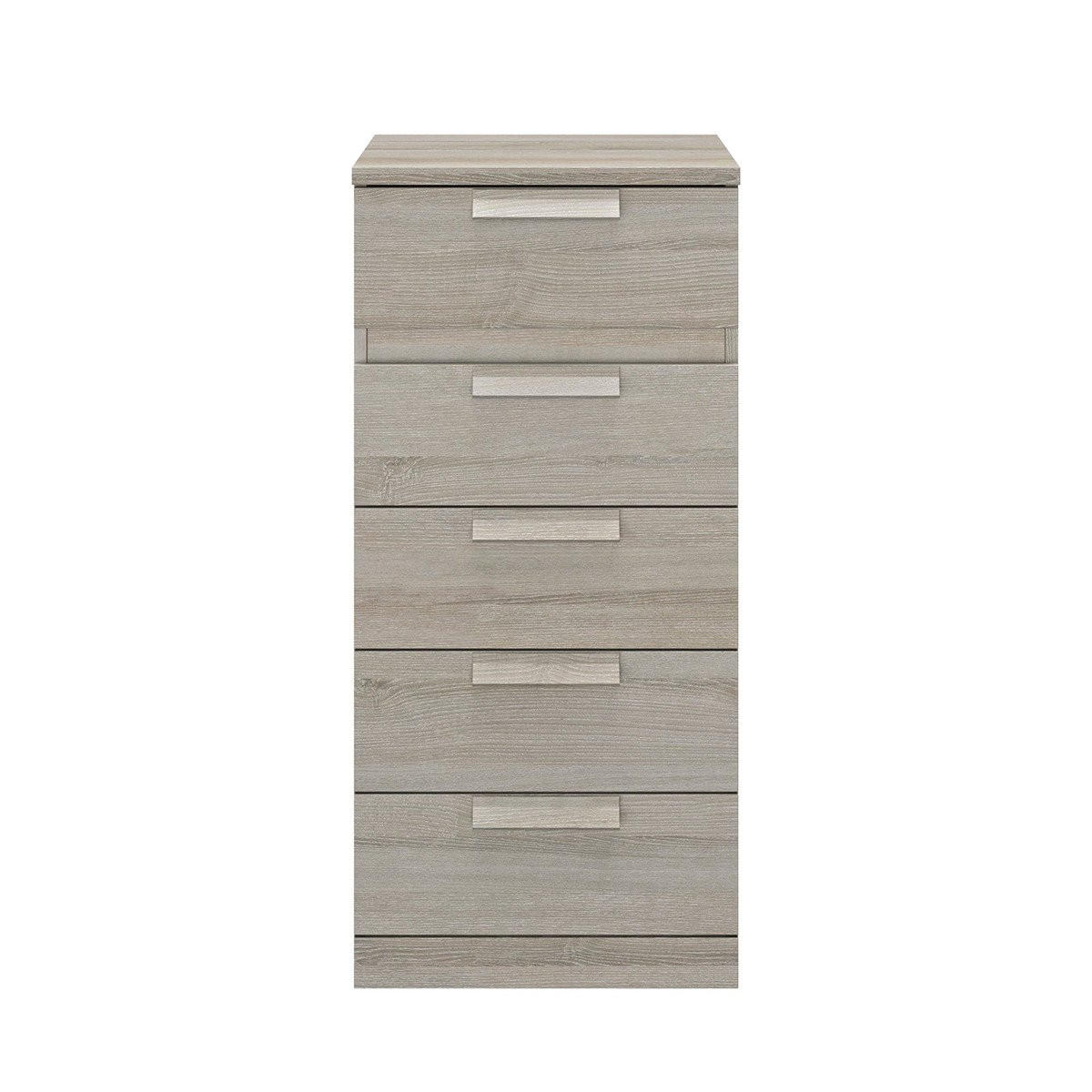 KOMMODE 5 Schubladen Cyrus - Französische Herstellung - 48/45/105 cm - Grau, Holzwerkstoff (45/105/48cm) - Calicosy