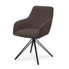 DREHSTUHL Clyde mit Armlehne cord braun - Braun, Textil (57/85/61cm) - Juskys