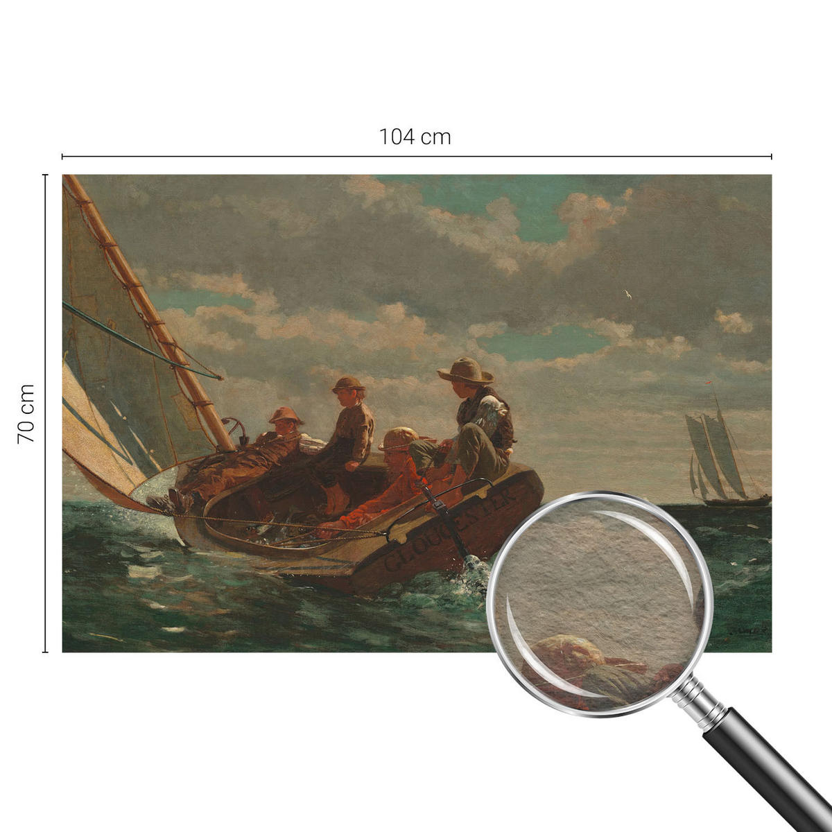 FOTOTAPETE 104x70 cm - Seeexpedition - Blau, Textil (104/70cm) - Wallfluent