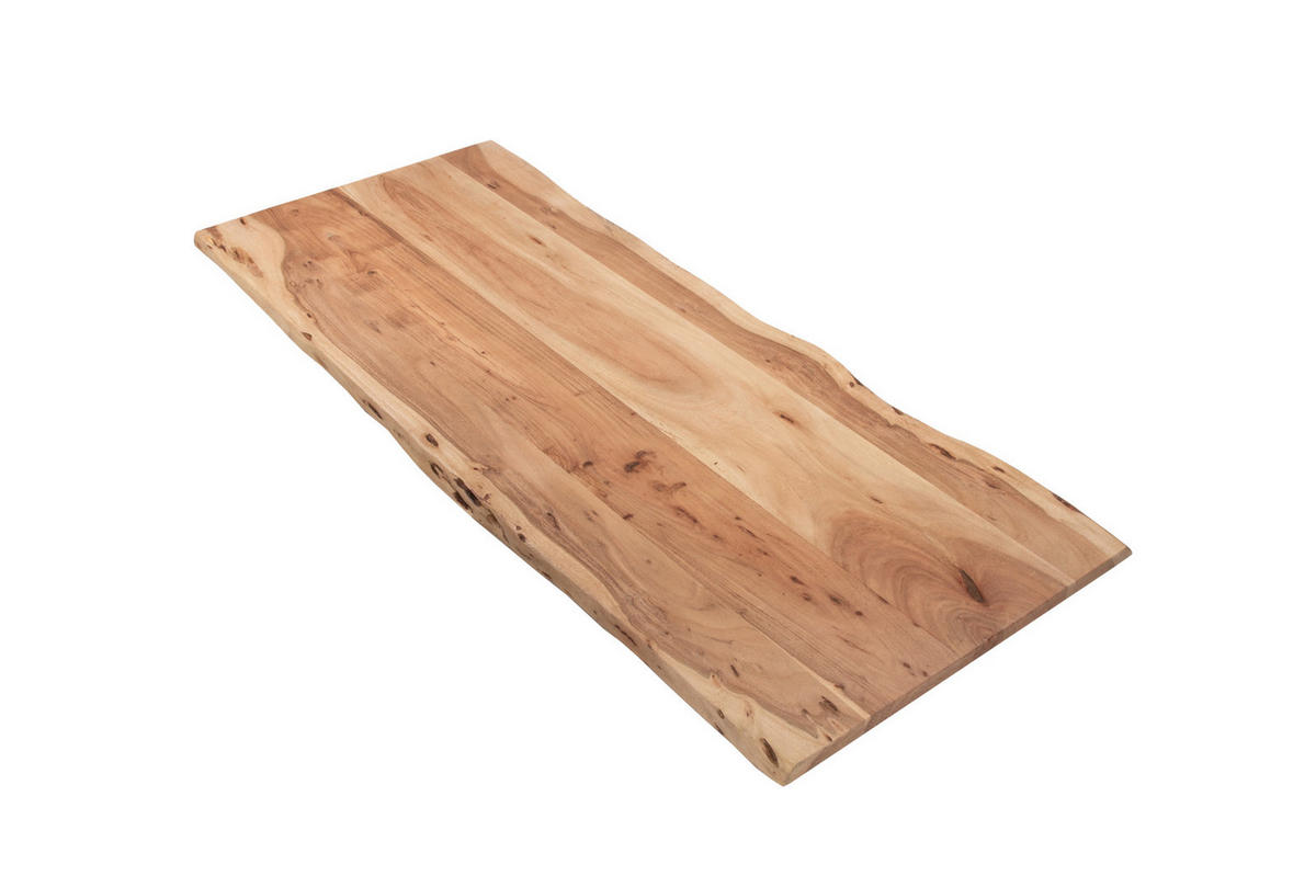 TISCHPLATTE CURT - Beige/Naturfarben, Akazienholz/Holz (60/140/3cm) - SAM