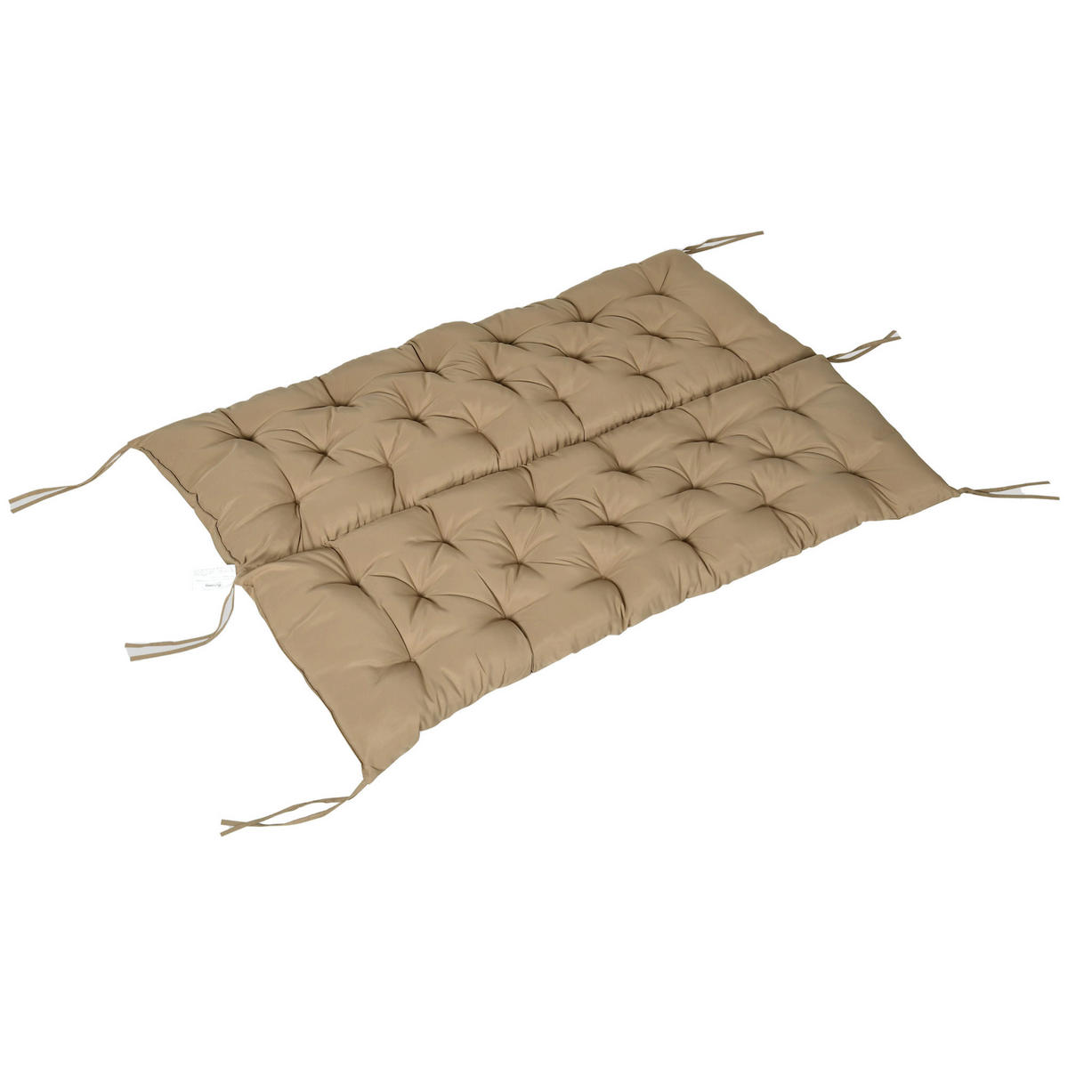 BANKAUFLAGE 3-Sitzer 150 x 98 x 8 cm - Beige, Kunststoff (98/8/150cm) - Outsunny