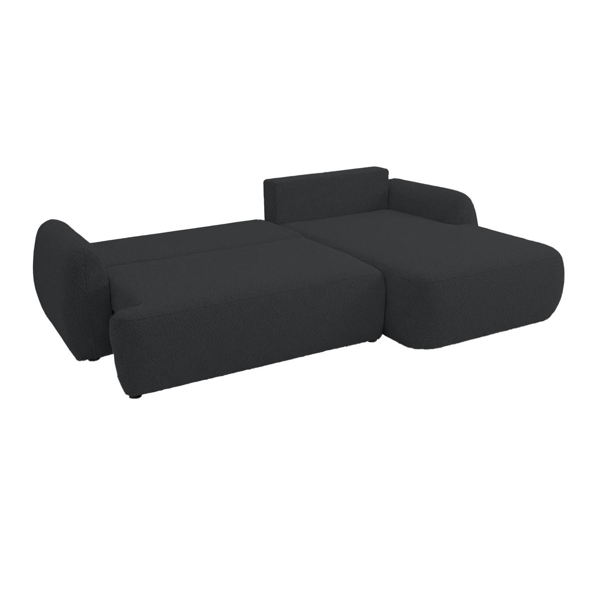 ECKSOFA MUNDUK II mit Schlaffunktion, Graphit - Graphitfarben, Textil (260/184cm) - Fedve