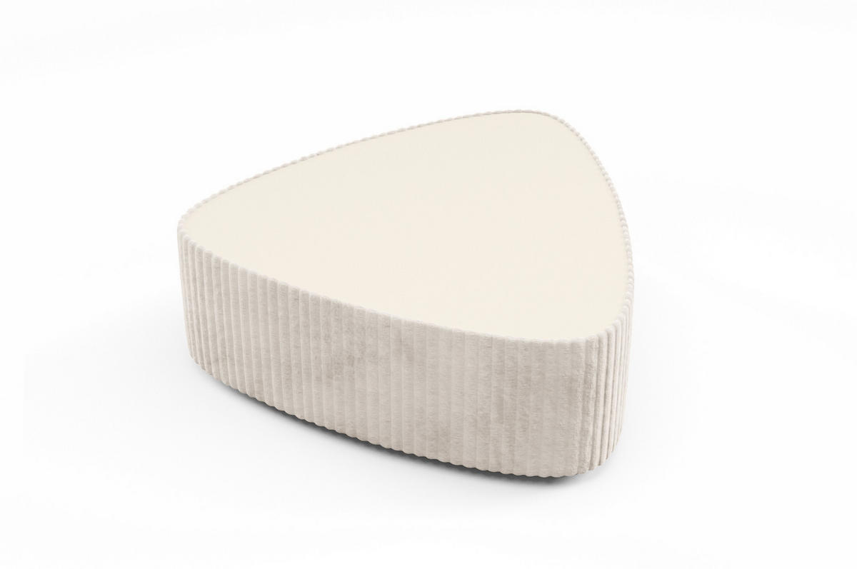 COUCHTISCH LINEO 89 cm Wohnzimmertisch gepolstert Ecru - Ecru, Holzwerkstoff/Textil (96/89/42cm) - MASSENO