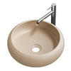 WASCHBECKEN Rund Gebogen Aufsatzmontage Mattbeige - Beige, Keramik (36/12/36cm) - EMKE