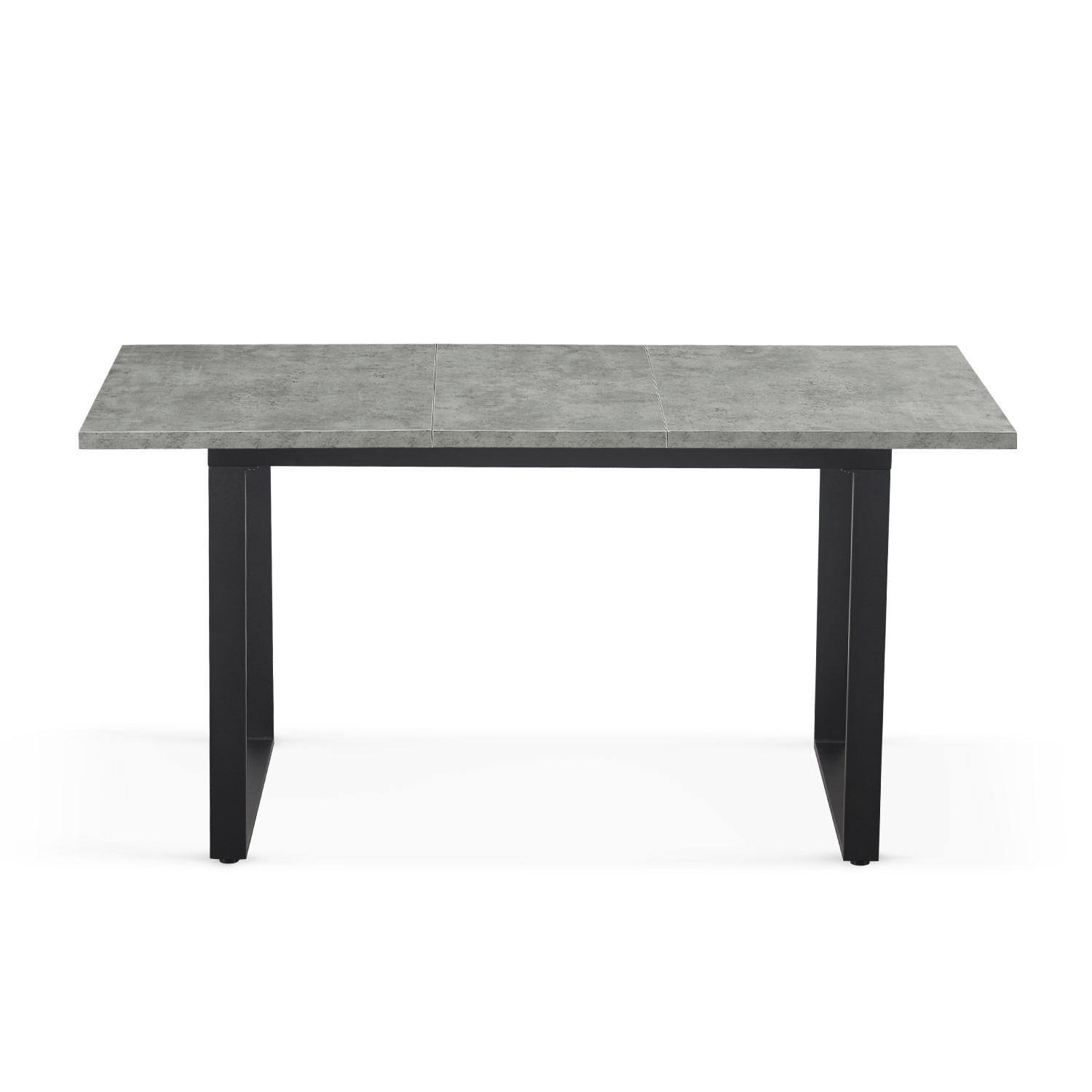 ESSTISCH ANNA 120-160/80/76 cm Beton - Anthrazit, Holz (80/120/76cm) - B&D Home