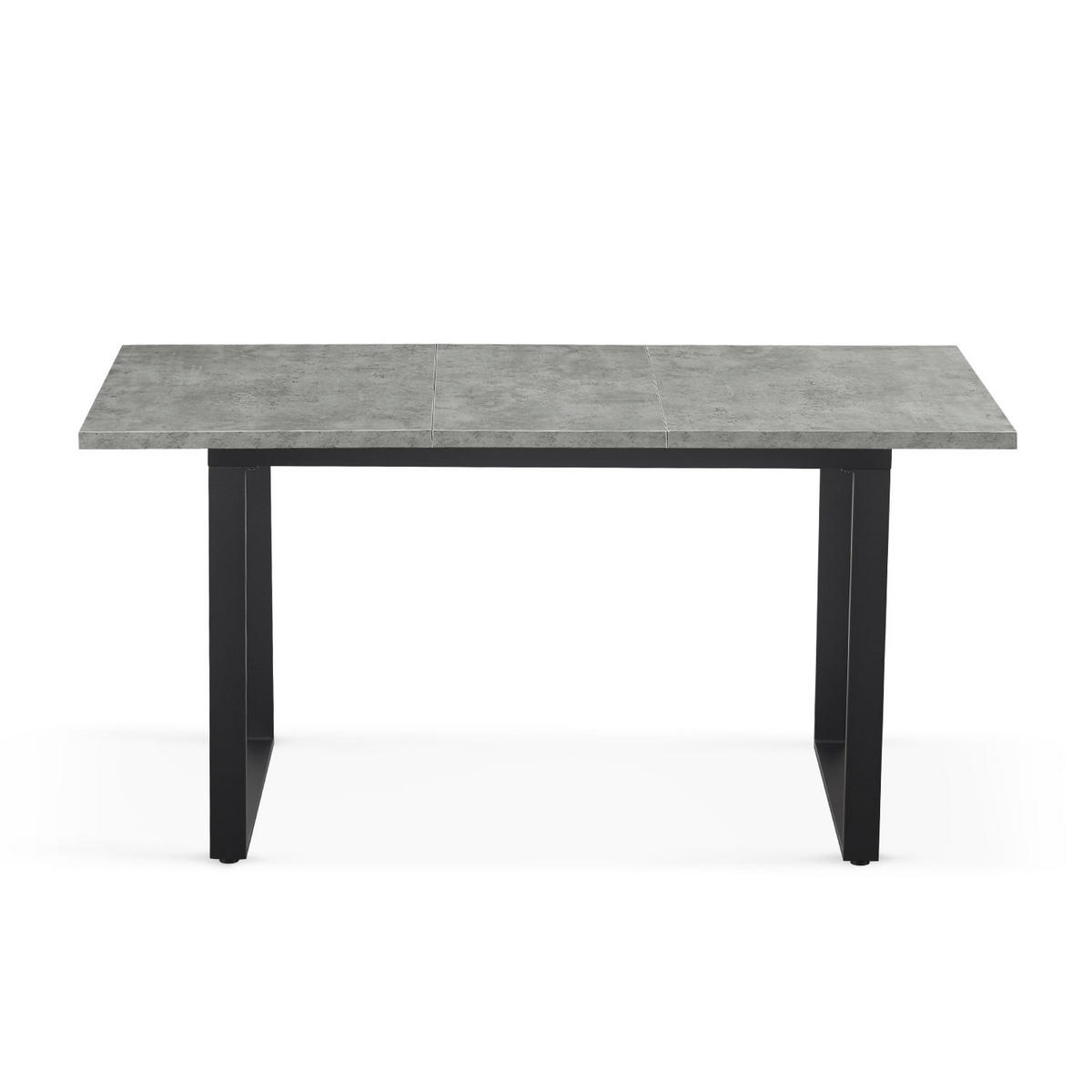 ESSTISCH ANNA 120-160/80/76 cm Beton - Anthrazit, Holz (80/120/76cm) - B&D Home