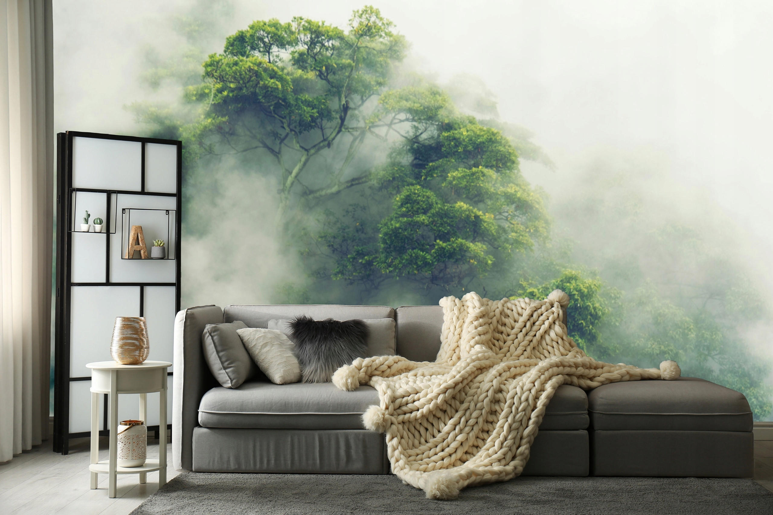 FOTOTAPETE Wald Baume Vliestapete Tapete 350x250 - Multicolor, Papier (350/250cm) - Wallarena