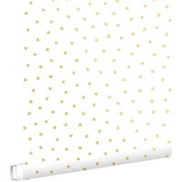 TAPETE Punkte 53 cm x 10.05 m - Goldfarben, Papier (53/0.1cm) - ESTAhome