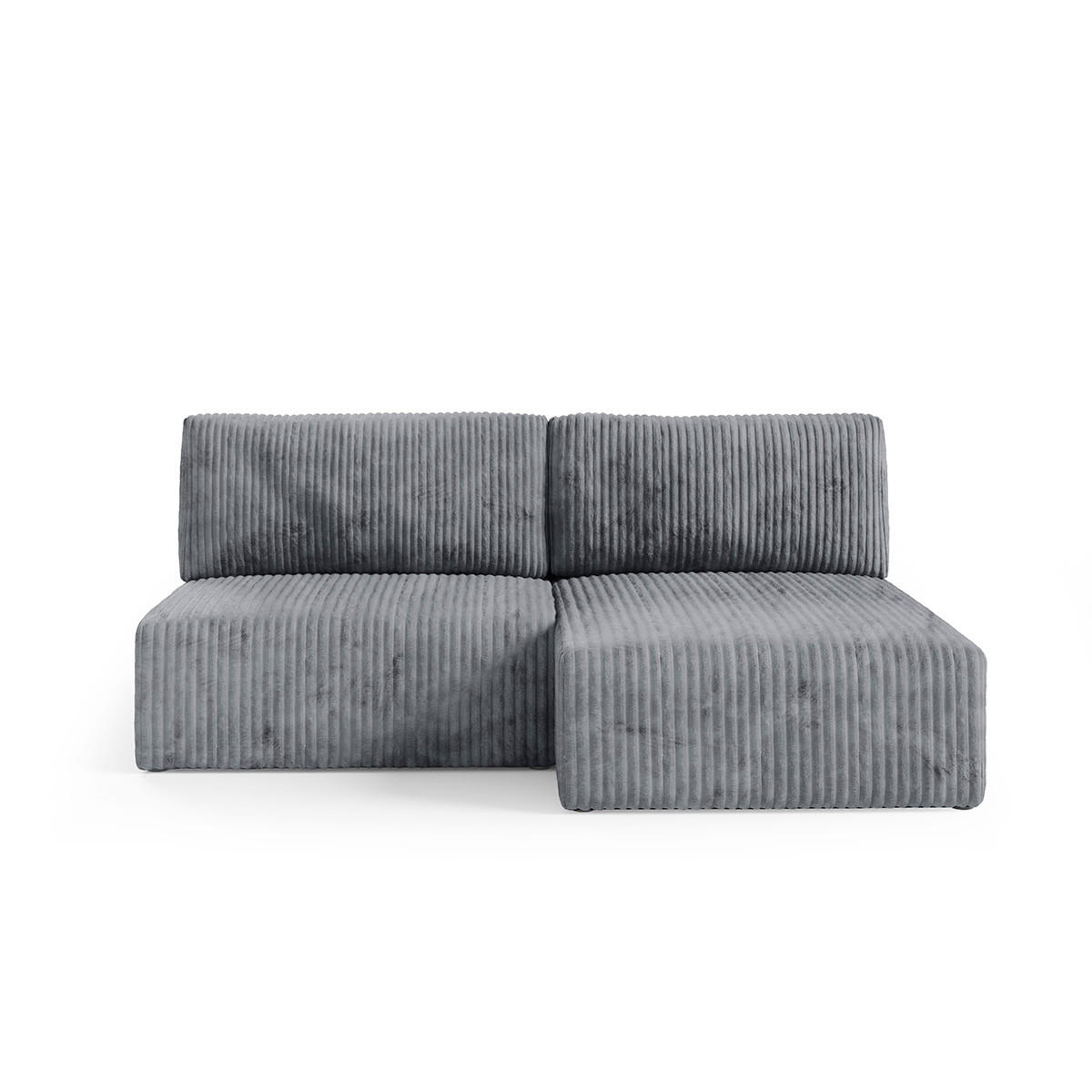 ECKSOFA Angela 3 Sitzplätze Dunkelgrau - Grau, Holz (210/149cm) - Petits-meubles