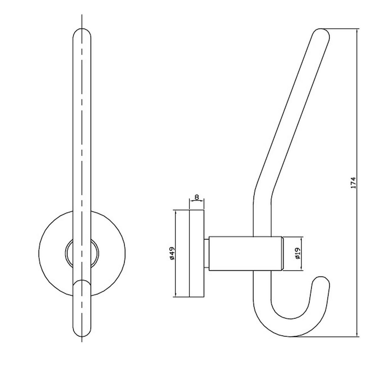 GARDEROBENHAKEN Kleiderhaken Edelstahl massiv Mantelhaken Wandhaken stabil - Edelstahlfarben, Metall (4.9/17.5/17.5cm) - Livingpoint24