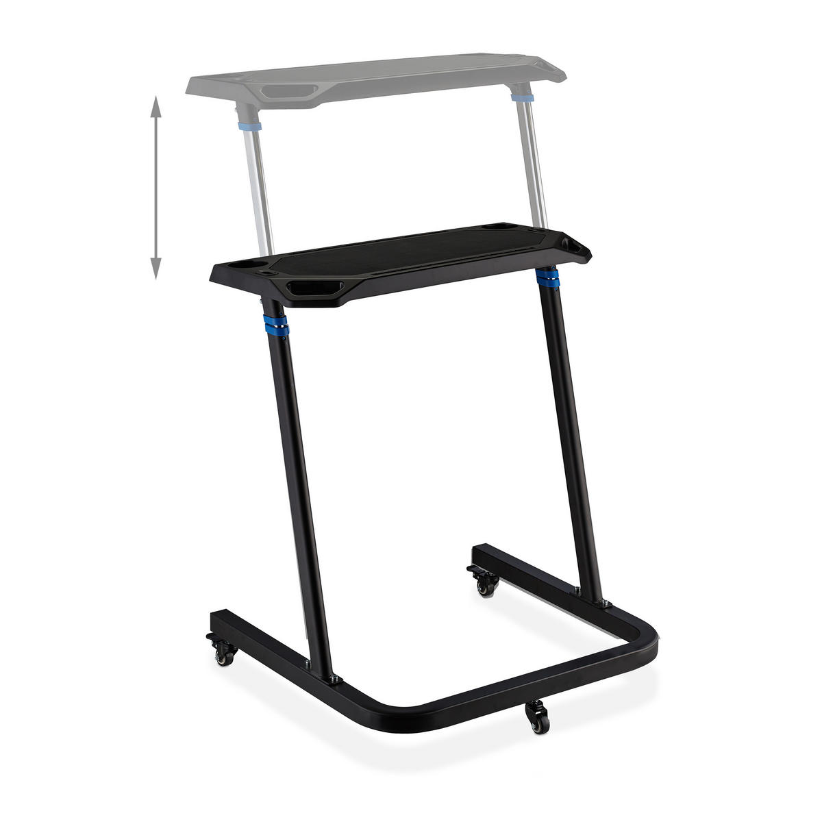 MULTIFUNKČNÝ pult - čierna, kov/plast (64.5/73.5/125cm) - Relaxdays