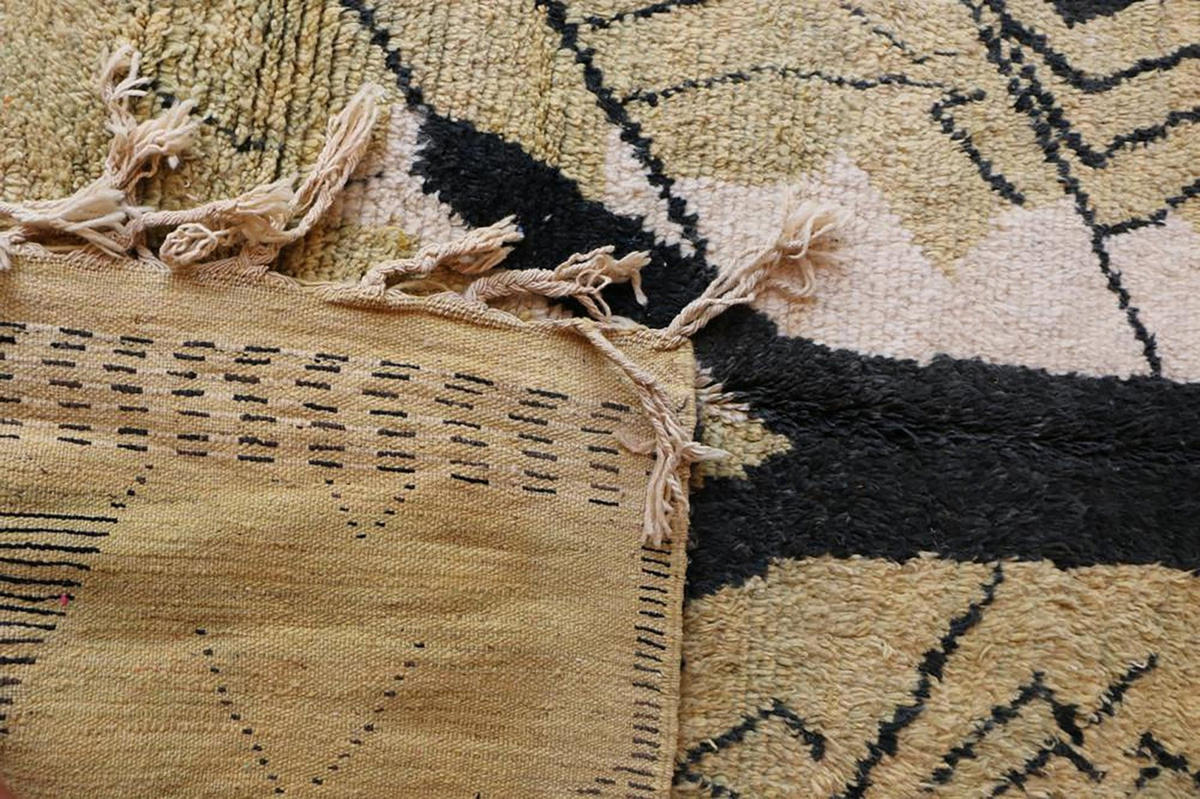 BERBERTEPPICH aus Marokko aus reiner Wolle 200x 300 cm - Grün, Naturmaterialien (200/300cm) - AFK Living
