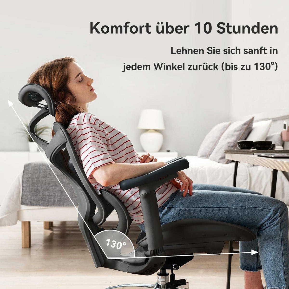 BÜROSTUHL Doro C300 Schwarz mit Lordosenstütze - Schwarz, Textil (59/77/39cm)