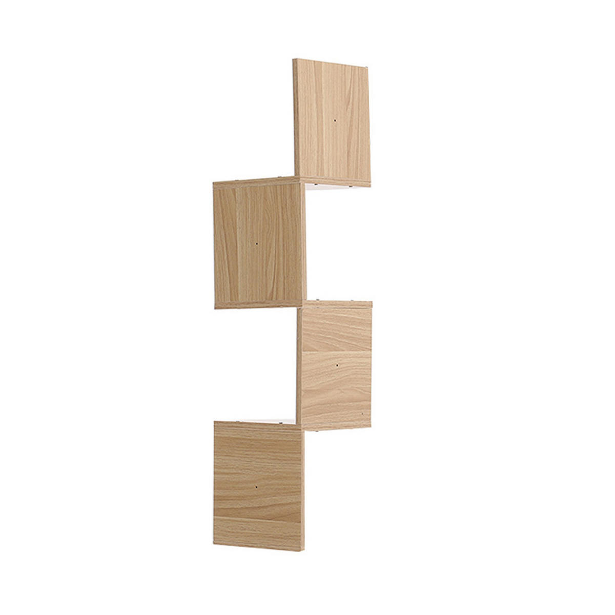 WANDREGAL 19.5/19.5/81 cm 3-Stufig Wandmontage Holz Hellbraun - Hellbraun, Holzwerkstoff (19.5/81/19.5cm) - Livingandhome