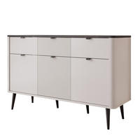 KOMMODE mit Schubladen NAVANI 130 cm Kaschmir/ Stein - Kaschmir/Schwarz, Holzwerkstoff/Metall (130/82/40cm) - Idohome