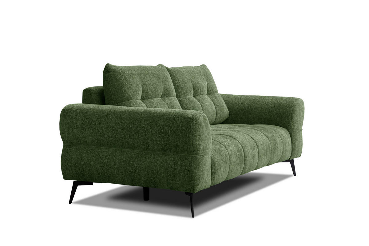 SOFA SALVINI 3-Sitzer, dunkelgrün - Dunkelgrün, Holz/Textil (237/88/99cm) - Courtois Laville