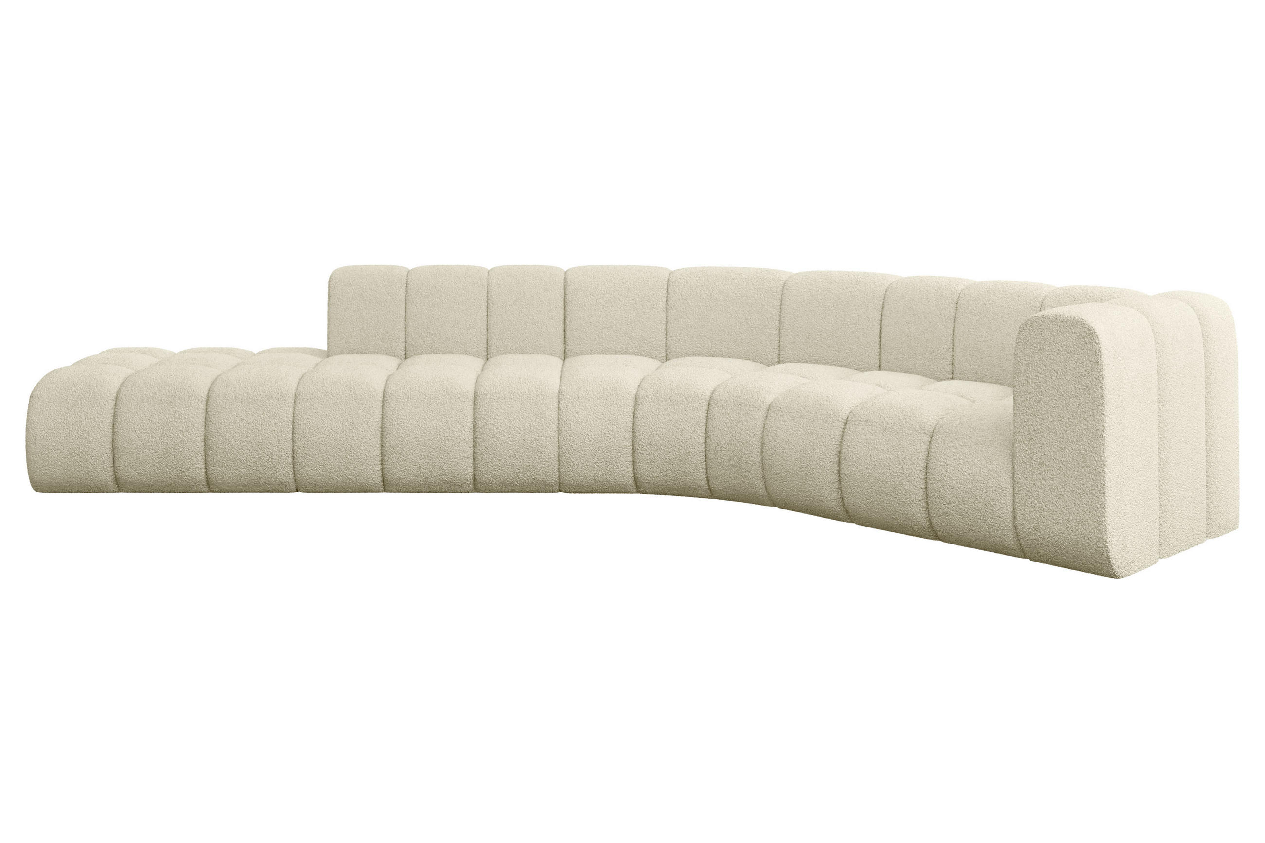 ECKSOFA modulares Sofa Tilmo-L1 - 399x194x70 cm Beige - Beige, Holzwerkstoff/Textil (399/194cm) - ALTDECOR