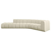 ECKSOFA modulares Sofa Tilmo-L1 - 399x194x70 cm Beige - Beige, Holzwerkstoff/Textil (399/194cm) - ALTDECOR