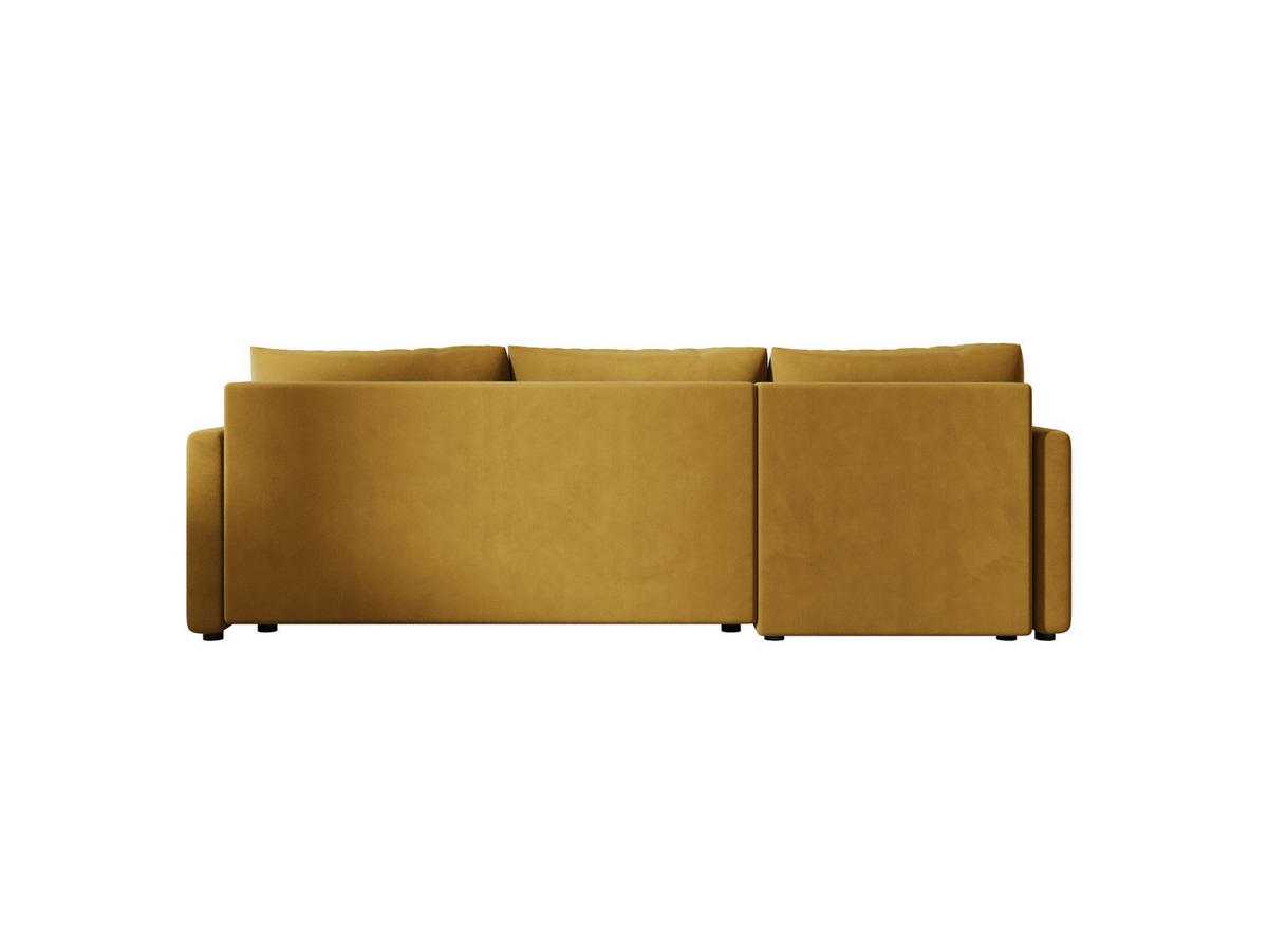 ECKSOFA MOS L BIS Itaka 33 Links mit Schlaffunktion - Currygelb, Textil (220/143cm) - Bedante