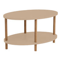 COUCHTICH Højreby 70/44/43 cm - Naturfarben/Cappuccino, Holz/Holzwerkstoff (70/44/43cm) - [en.casa]