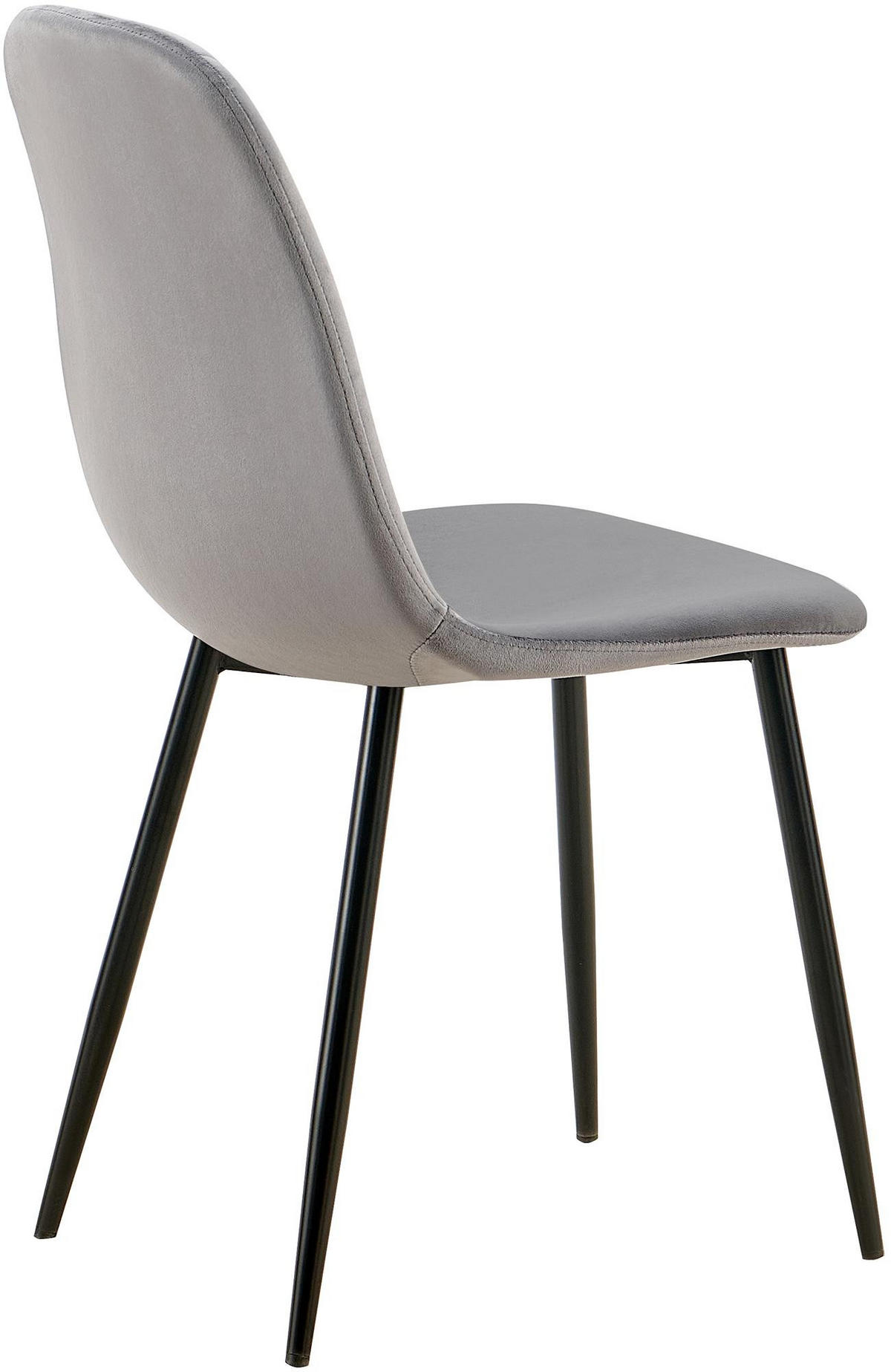 STUHL Metall dunkelgrau - Dunkelgrau/Schwarz, Textil/Metall (45/88/54cm) - CLP