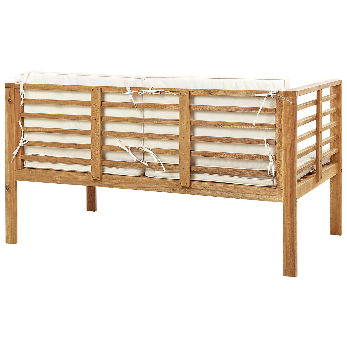 LOUNGE-SET 4-sitzer Akazienholz Cremeweiß Pacific - Creme, Holz - Beliani
