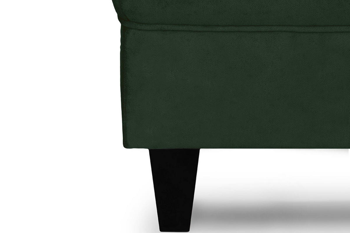 SITZHOCKER MILES Pouffe zeitloses Design und pflegeleichter Stoff, grün - Grün, Holzwerkstoff/Buchenholz (55/42/40cm) - KONSIMO®