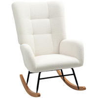 SCHAUKELSTUHL Teddybezug mit Armlehnen 70/94/100 cm Creme - Creme, Textil (70/100/94cm) - Redom