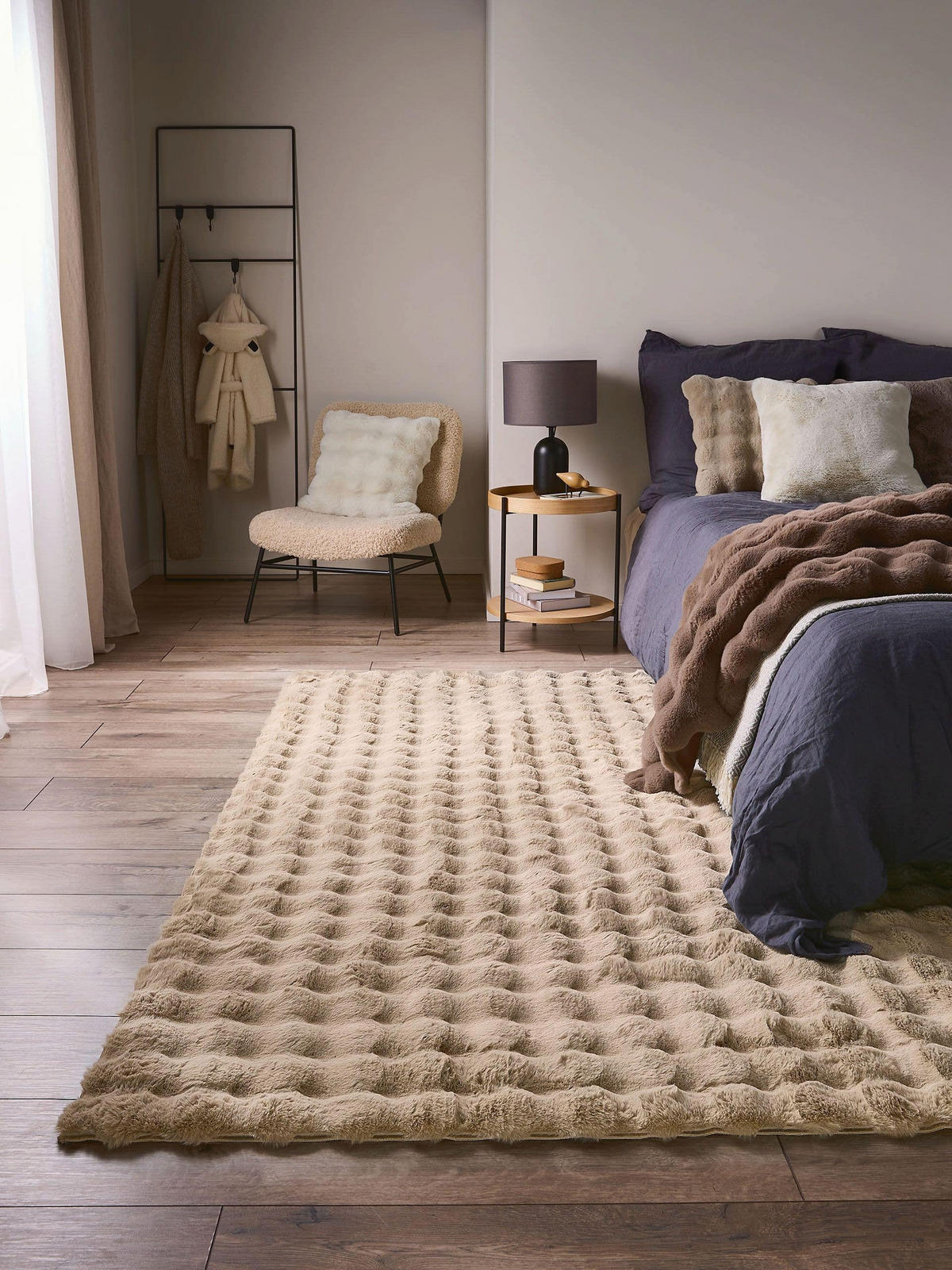 KUNSTFELL-TEPPICH Dave Beige 200x300 cm - Beige, Textil (200/300cm) - benuta Nest