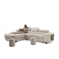 ECKSOFA Love Links Beige - Beige, Holz (205/284cm) - Muffo