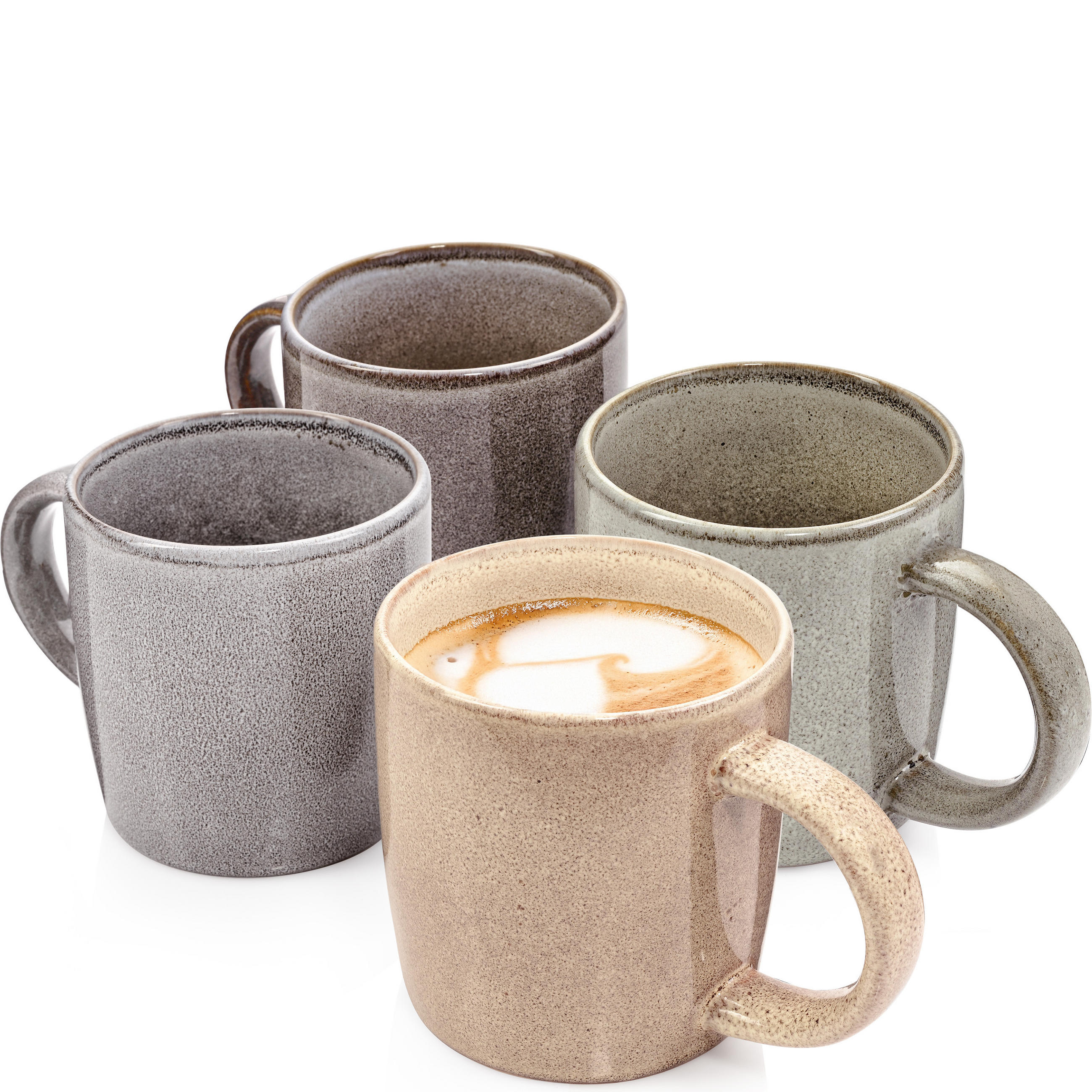 KAFFEEBECHER SET KAIRO - 4 teilig aus Steingut - Multicolor, Keramik (0.4L) - Sänger