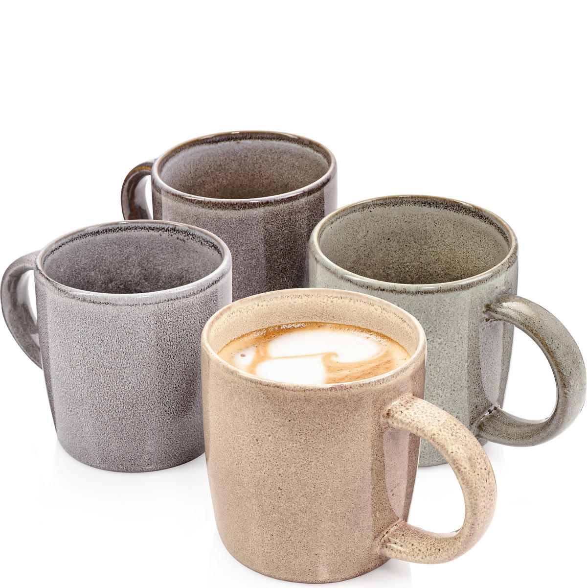 KAFFEEBECHER SET KAIRO - 4 teilig aus Steingut - Multicolor, Keramik (0.4L) - Sänger