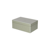 SCHMUCKBOX Tang S, MDF, Flannel, 22 x 14 cm - Grau, Holzwerkstoff (9.8/22/15.5cm) - Gift Company