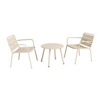 GARTENSITZGRUPPE im Set - 2 -Sitzer - Stahl - beige - MIRMANDE - Beige, Metall - Vente-Unique
