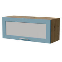 KLAPPHÄNGESCHRANK Bari W4BS/90 WKF Eiche Artisan / RAL 5024 pastellblau 90 / 32,5 / 36cm Blum Aventos - Blau/Eiche Artisan, Holz/Holzwerkstoff (90/36/32.5cm) - Feldmann-Wohnen