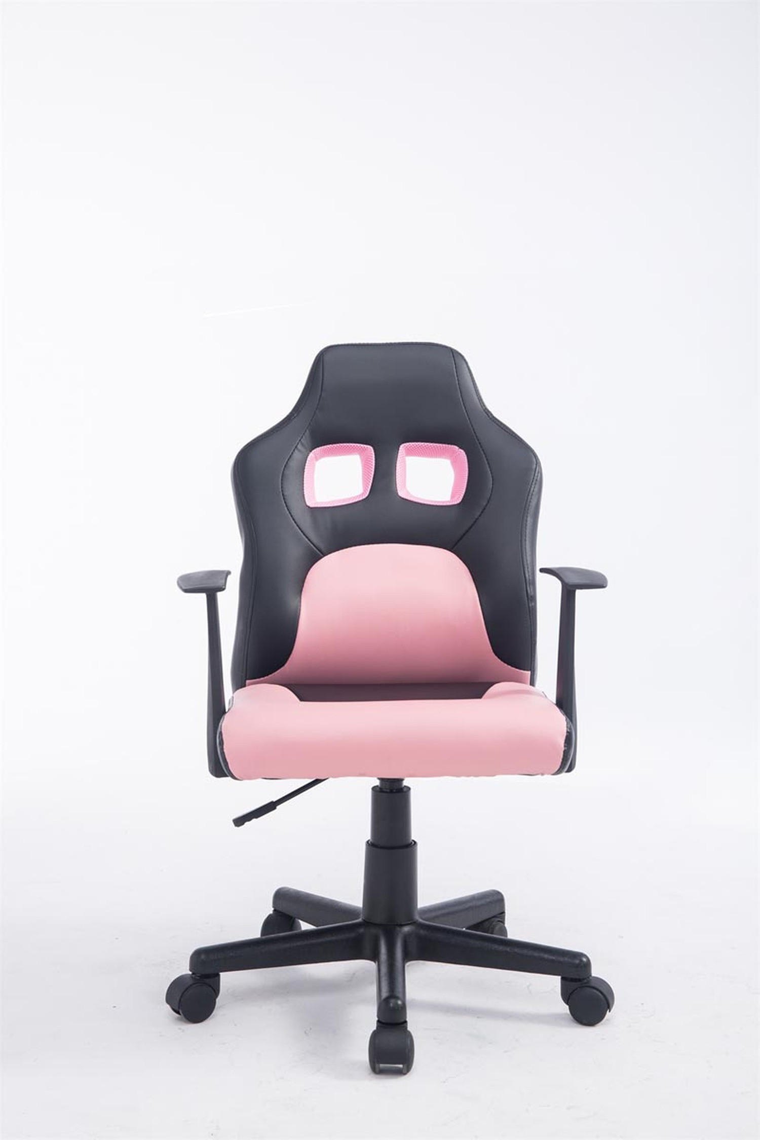 BÜROSTUHL Funny, Kunstleder Schwarz/Pink - Rosa, Kunststoff/Textil (56/93/59cm) - TPFLiving
