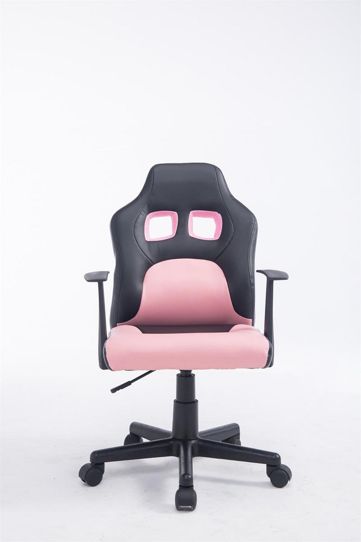 BÜROSTUHL Funny, Kunstleder Schwarz/Pink - Rosa, Kunststoff/Textil (56/93/59cm) - TPFLiving