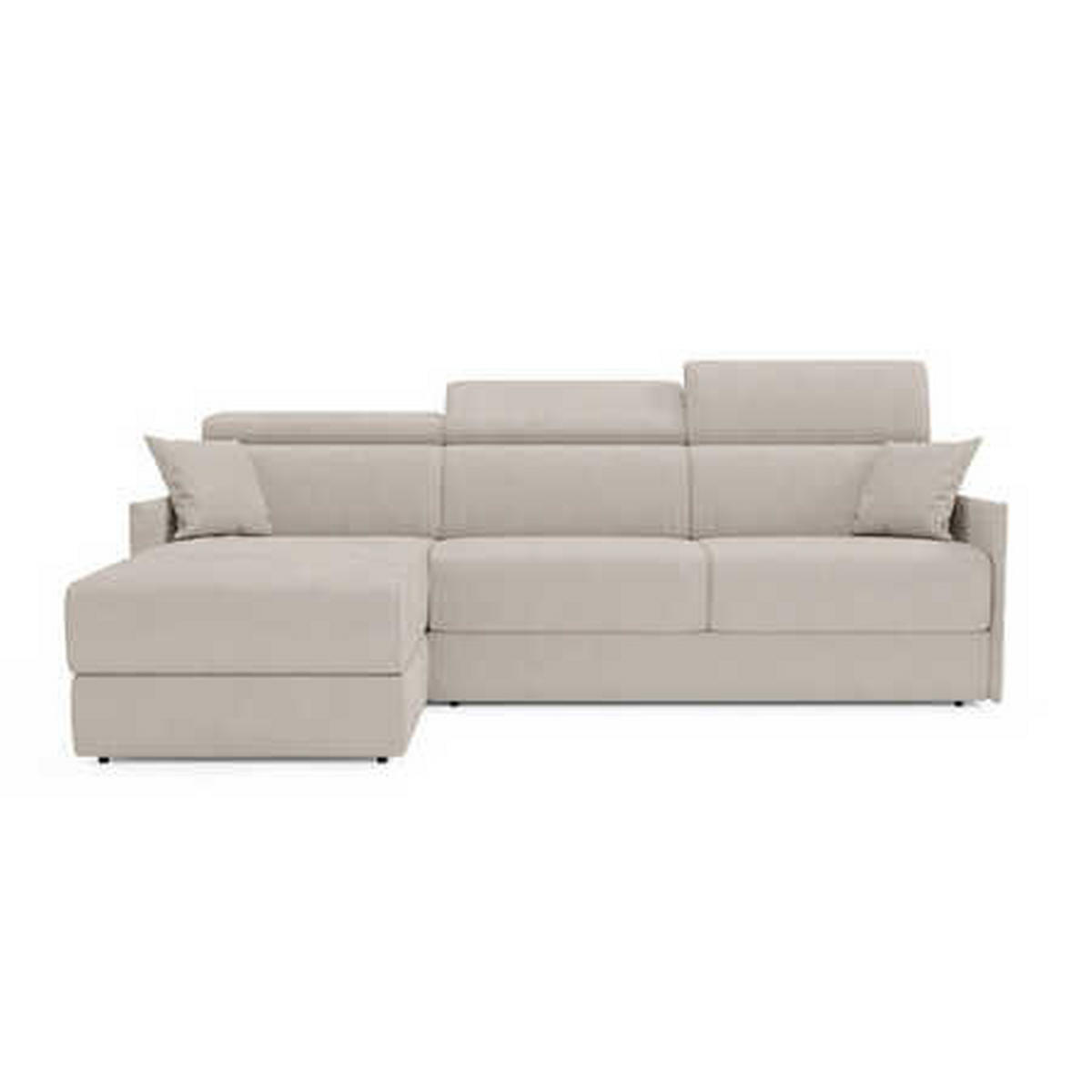ECKSOFA Miryam - Creme, Metall (252/98cm) - Divani.store