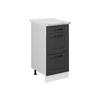 SCHUBLADENSCHRANK R-Line Anthrazit Landhaus 40 cm AP Marmor - Dunkelgrau/Anthrazit, Holzwerkstoff (40/81.6/60cm) - Vicco