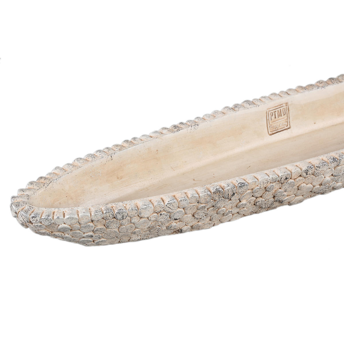 SCHALE Jannicke Beige 75/15/6cm - Beige, Stein (6cm) - PTMD Collection