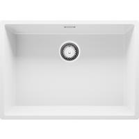 SPÜLBECKEN London Slim, 2-er set Weiß 66/47 cm 1 Becken + Ablauf-Set ab 70er Unterschrank - Chromfarben/Weiß, Kunststoff (66/20/47cm) - Primagran